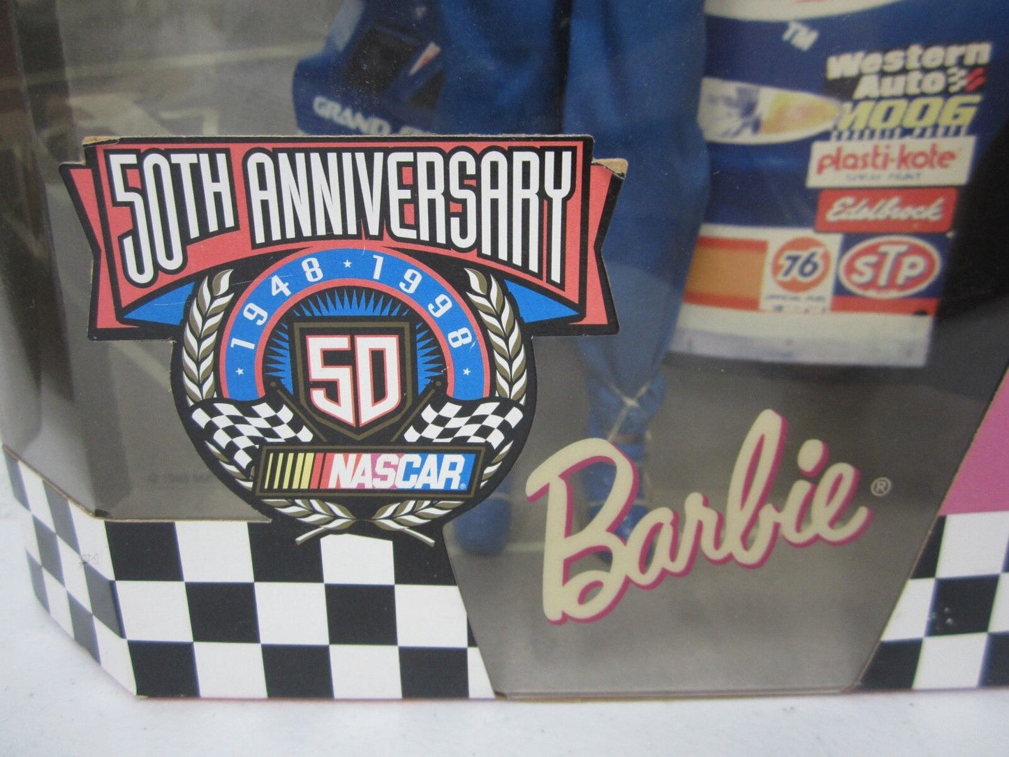 50th Anniversary Collector Edition Nascar Barbie Doll Mattel 1998 NRFB NIB