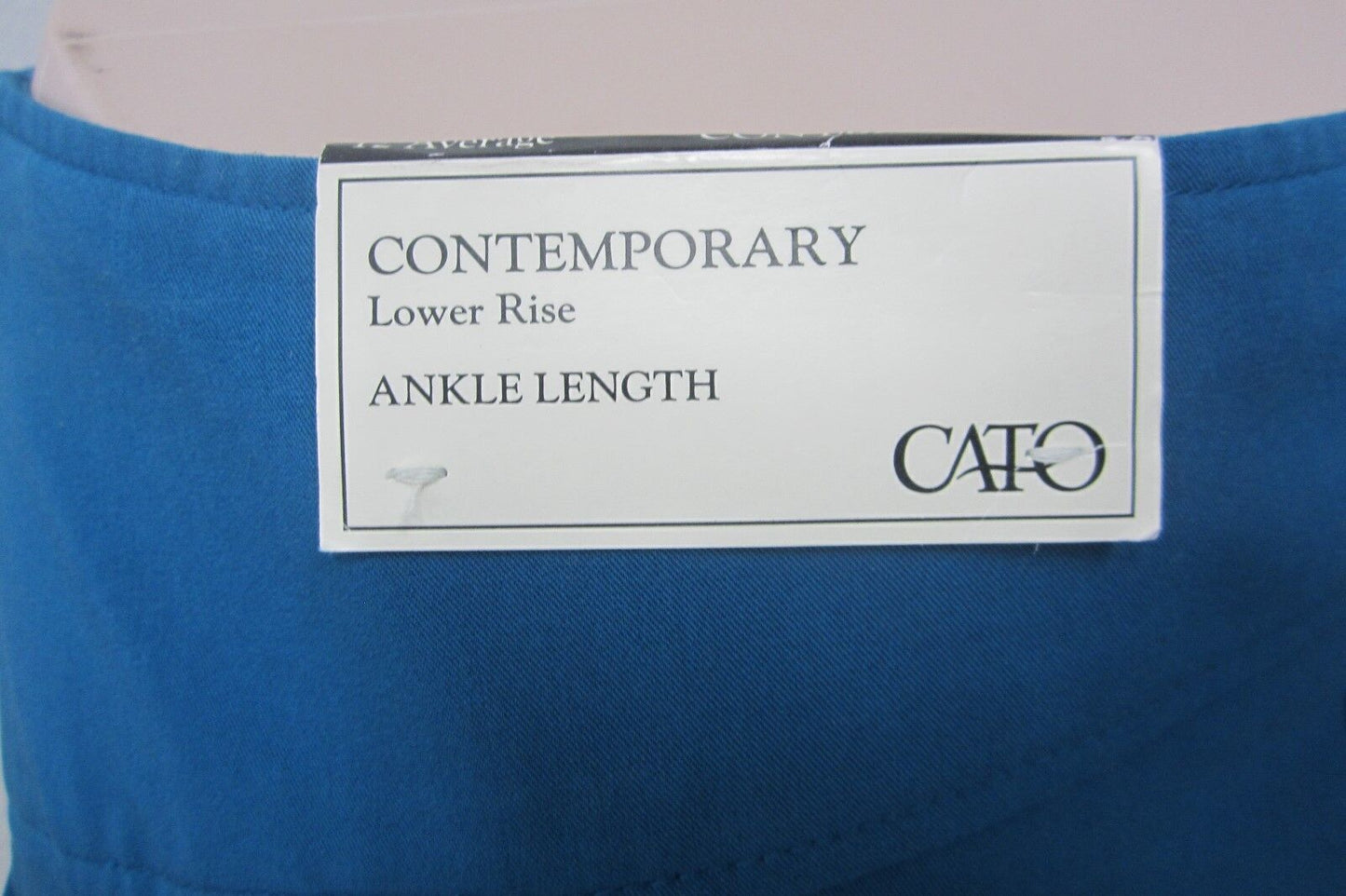 CATO CONTEMPORARY SITS BELOW NATURAL WAIST ANKLE LENGTH TURQUOISE PANTS SIZE 12