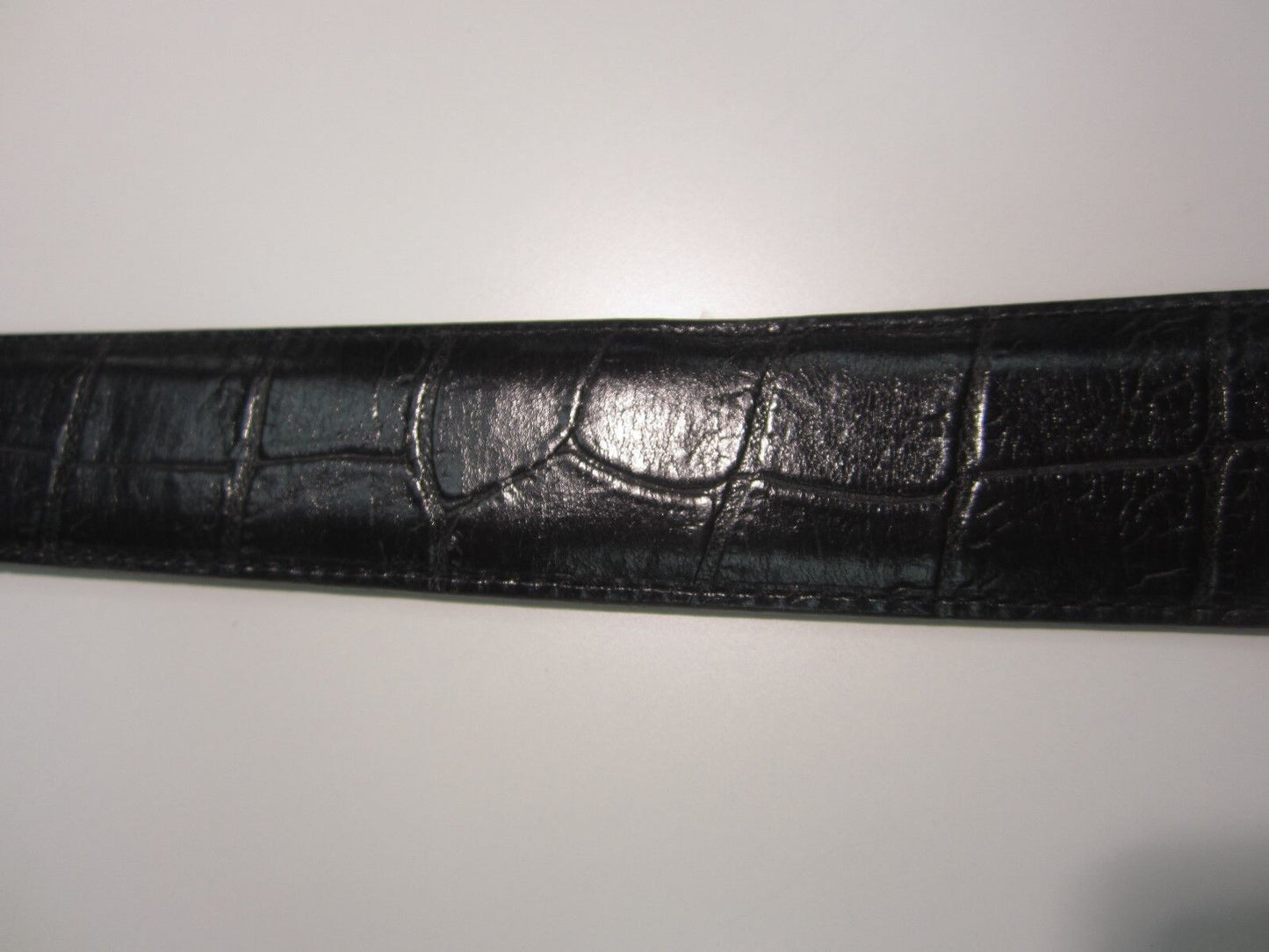 VERY NICE Vintage Brighton Sz M Black Silvertone Swirl Western Buckle Belt 36403