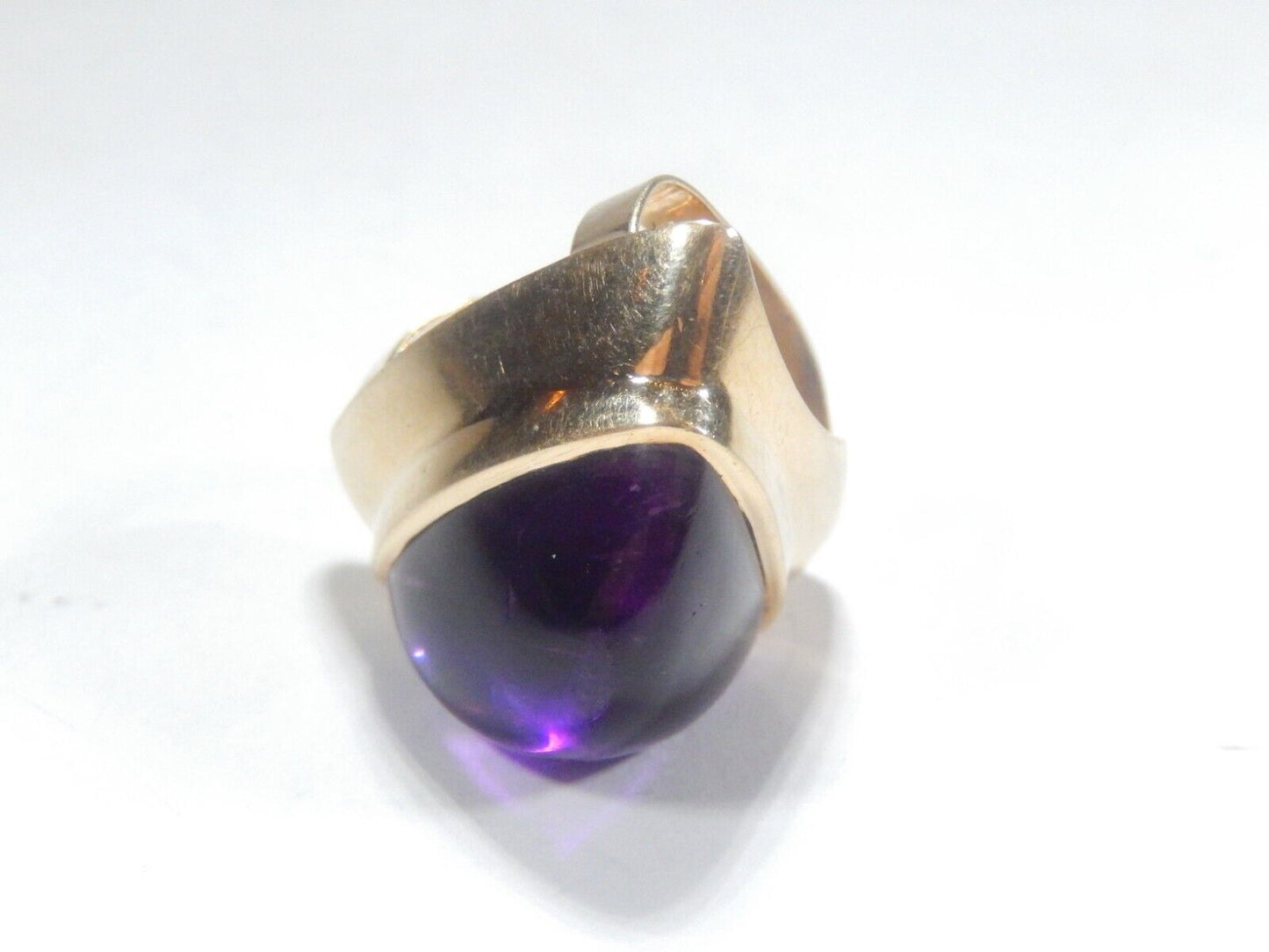 14K Yellow Gold  LAGOS  Massive  Amethyst Gemstone Slide Pendant