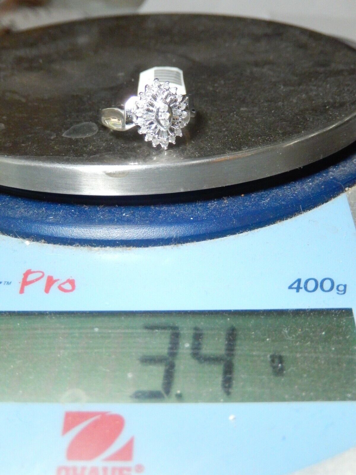 *NWT* 10KT White Gold .25CT Diamond Wedding Anniversary Engagement  Ring Sz 7.5