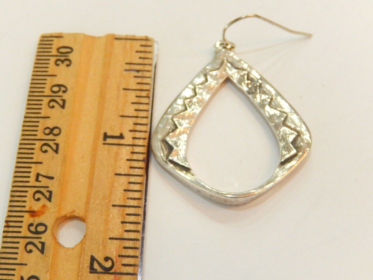 *RARE* Retired Jeep Collins Sterling Silver Dangle Hook Earrings 15.0 gms Thick