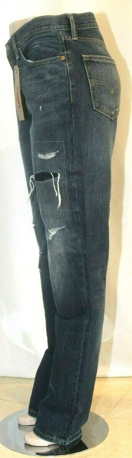 *NWT* $70.  LEVIS Mens 511 Slim Fit Jeans  Patchwork Distressed Denim W34 x L36