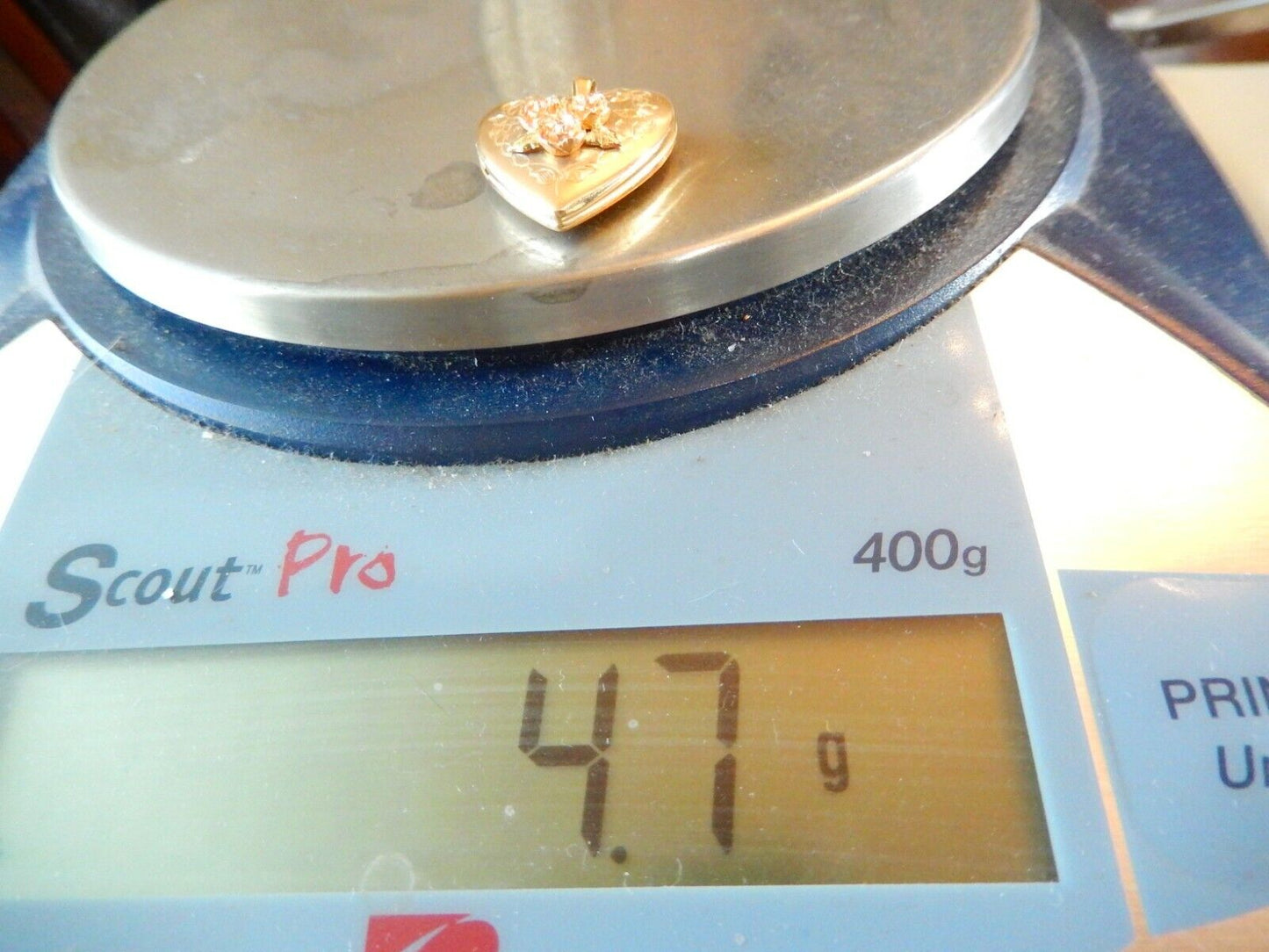 *VINTAGE*  14k Yellow & Rose Gold 20mm x 25mm Rose Heart Two Picture Locket