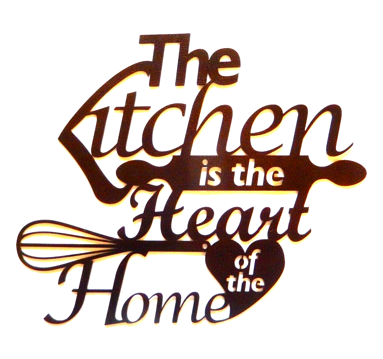 ~NEW~ 14ga. -"THE KITCHEN IS THE HEART OF THE HOME" :Metal Wall Art -15.5" x 12"