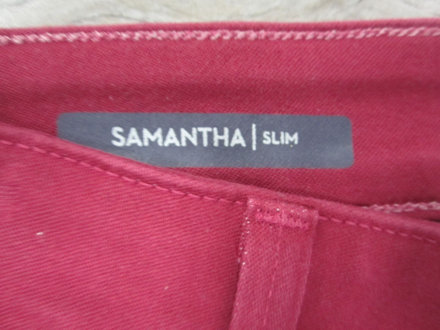 NWT NYDJ Not Your Daughters Jeans Samantha Slim Maroon ponte stretch LEGGINGS 6P
