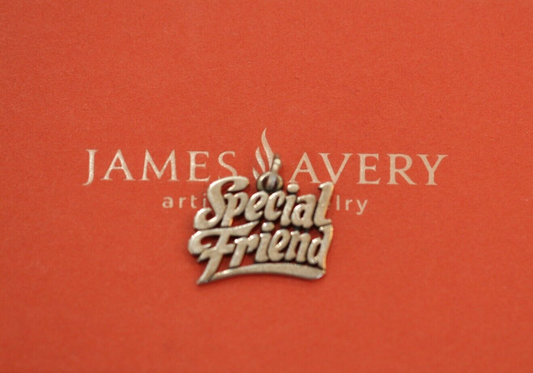 *JAMES AVERY*  R E T I R E D  - Sterling Silver Special Friend Charm