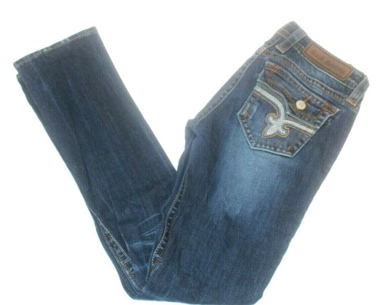 *NWOT* Rock Revival Pavo Straight Women's Jeans  Embroidered Pockets Sz W27xL33