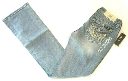 *NWT* $109. Miss Me Women's Mid-Rise Chloe Boot Cut Jeans M3080B6 Sz 26 x 34