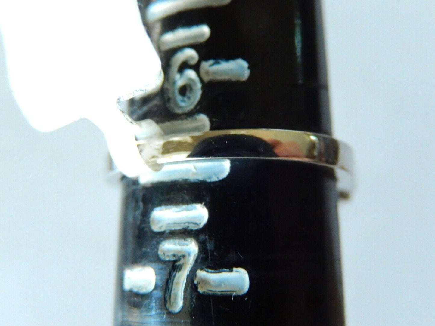 *VINTAGE* 14K White Gold .50CT Marquise Natural 7 Diamond Wedding Ring Sz 6.5