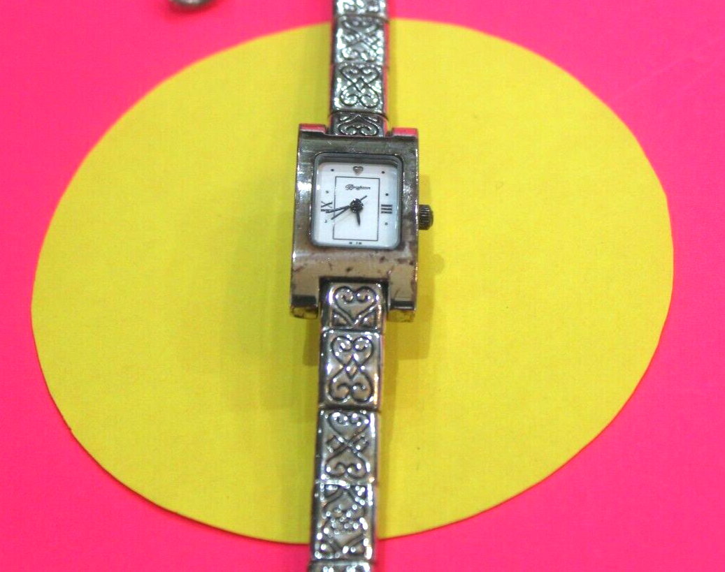 RETIRED BRIGHTON Silvertone "Mercedes" Watch Toggle Clasp NEW Battery