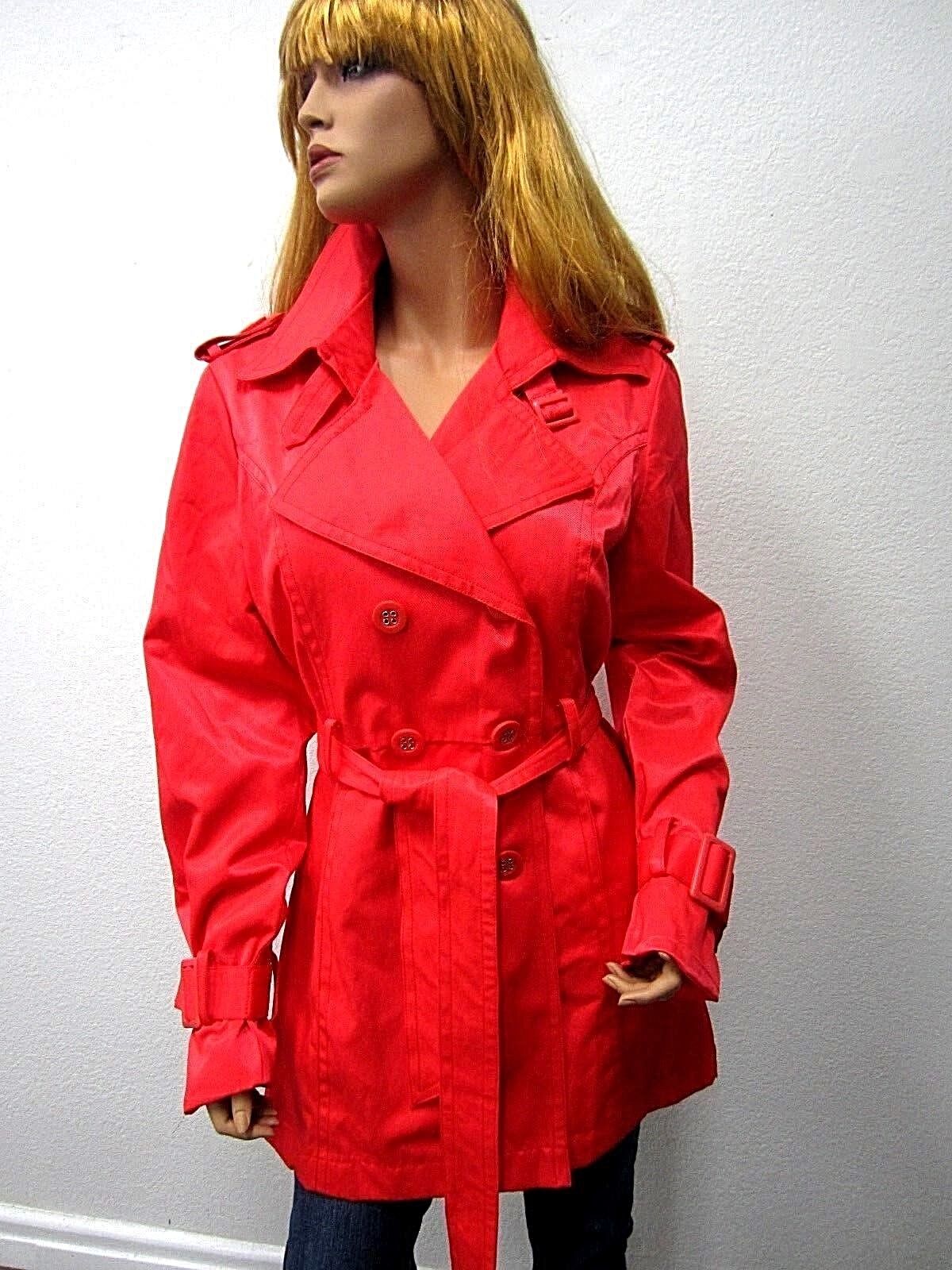 NICE Maurices Jacket Reddish Persimmon Double Buttons Winter Fall Coat Women's L