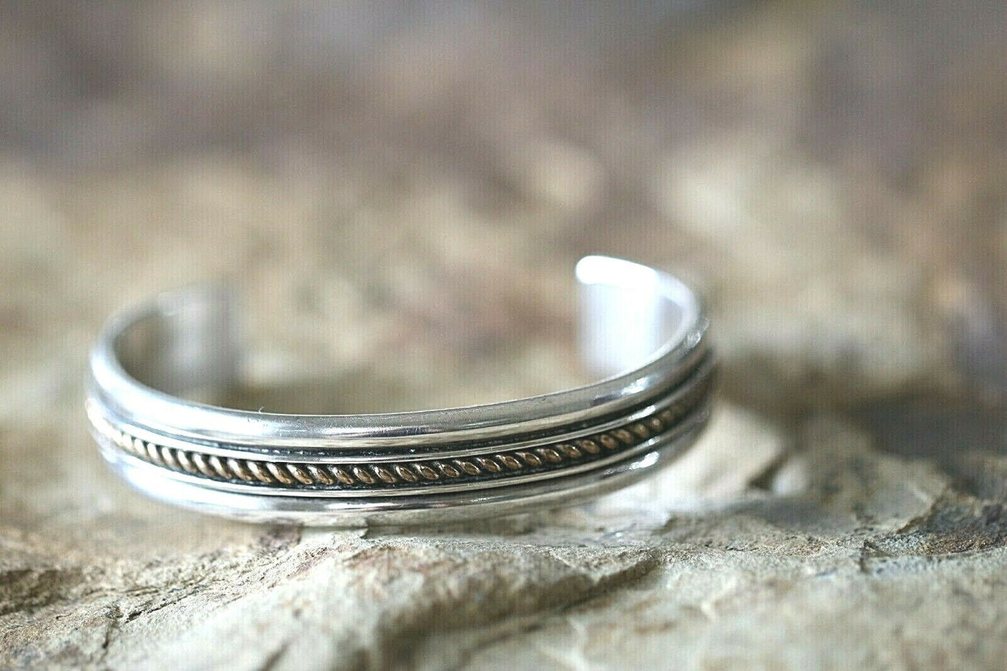 *VINT* Native American Navajo Sterling Silver Handmade Cuff Bracelet * Tom Hawk*