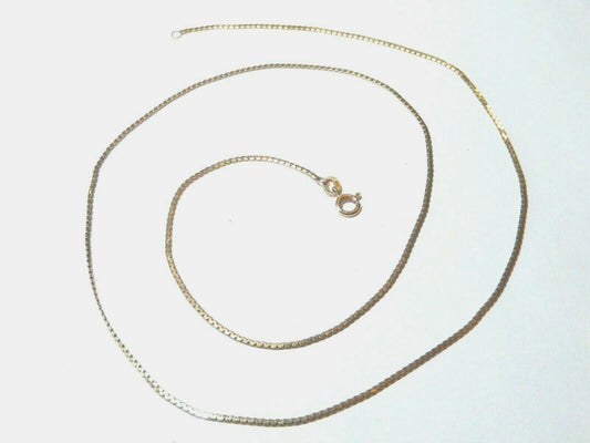 14K Yellow Gold Solid 20.5" 1.5mm Serpentine Style Chain Necklace  Grams