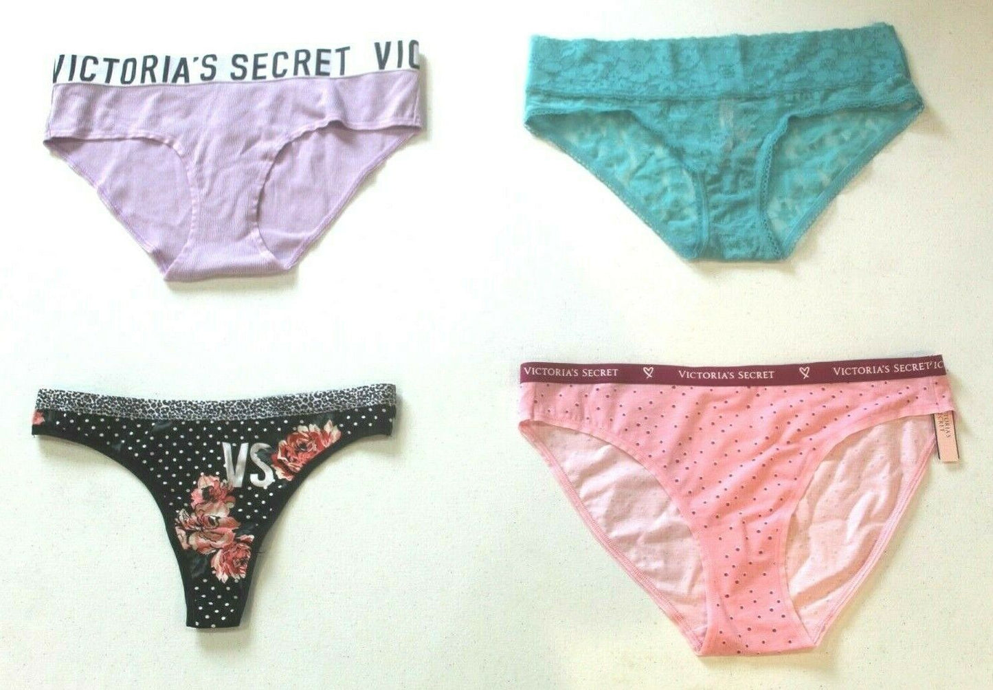 ♡  **NWT**  Lot of Four Random Victoria's Secret Panties Size - Medium  ♡