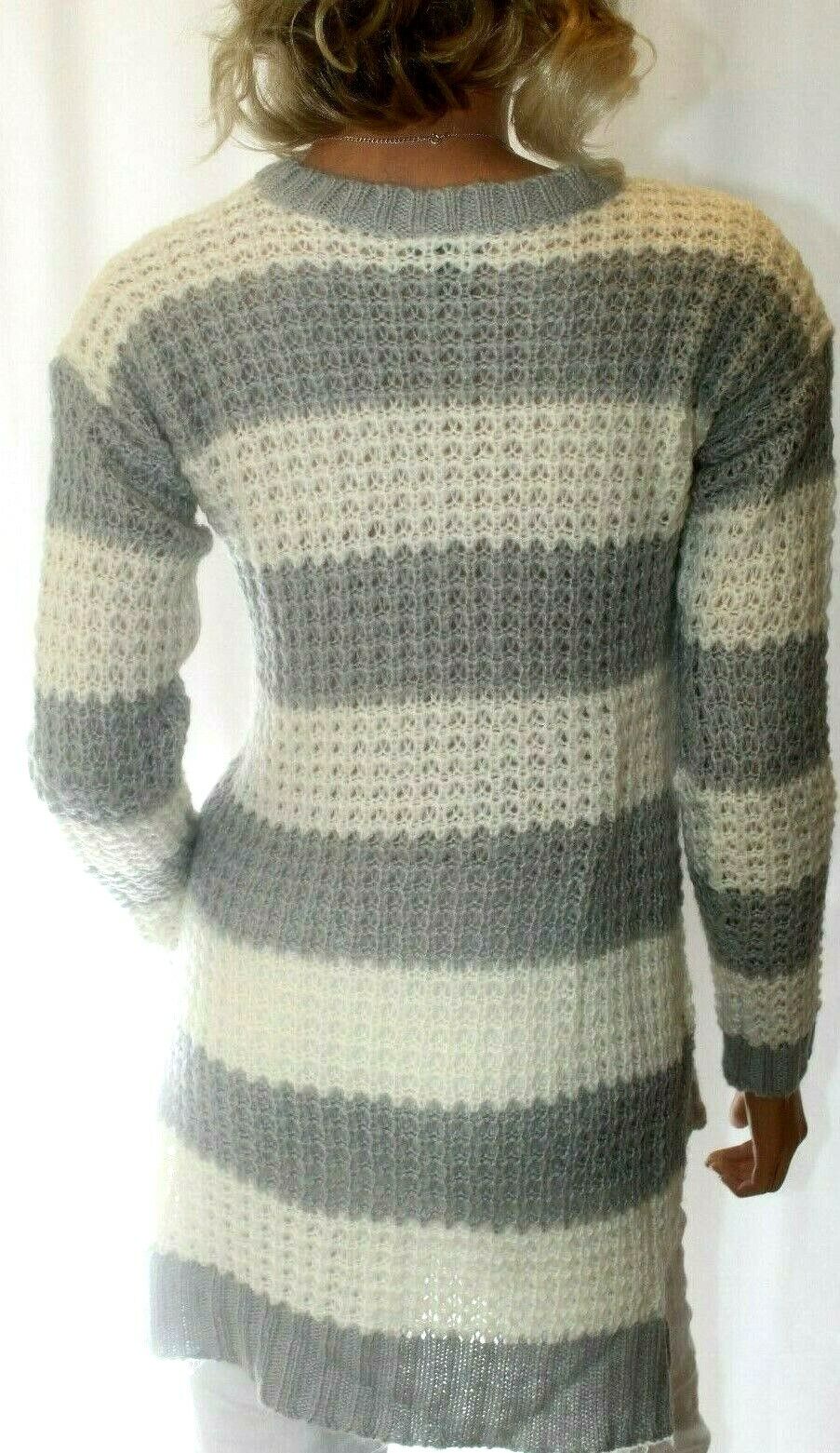 *MINT*  Rue 21 Women's Pullover Knit Sweater Grey & White  Size Small