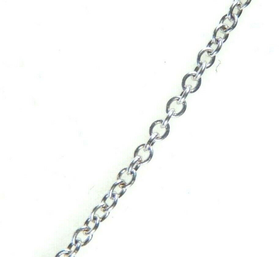 1/3CT Three Diamond Pendant Necklace 14K White Gold Past Present Future - 20"