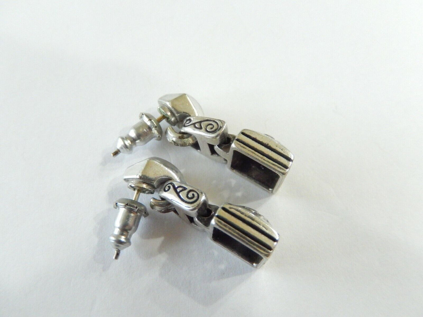 *RETIRED*  BRIGHTON Doorknocker Silver Post Earrings