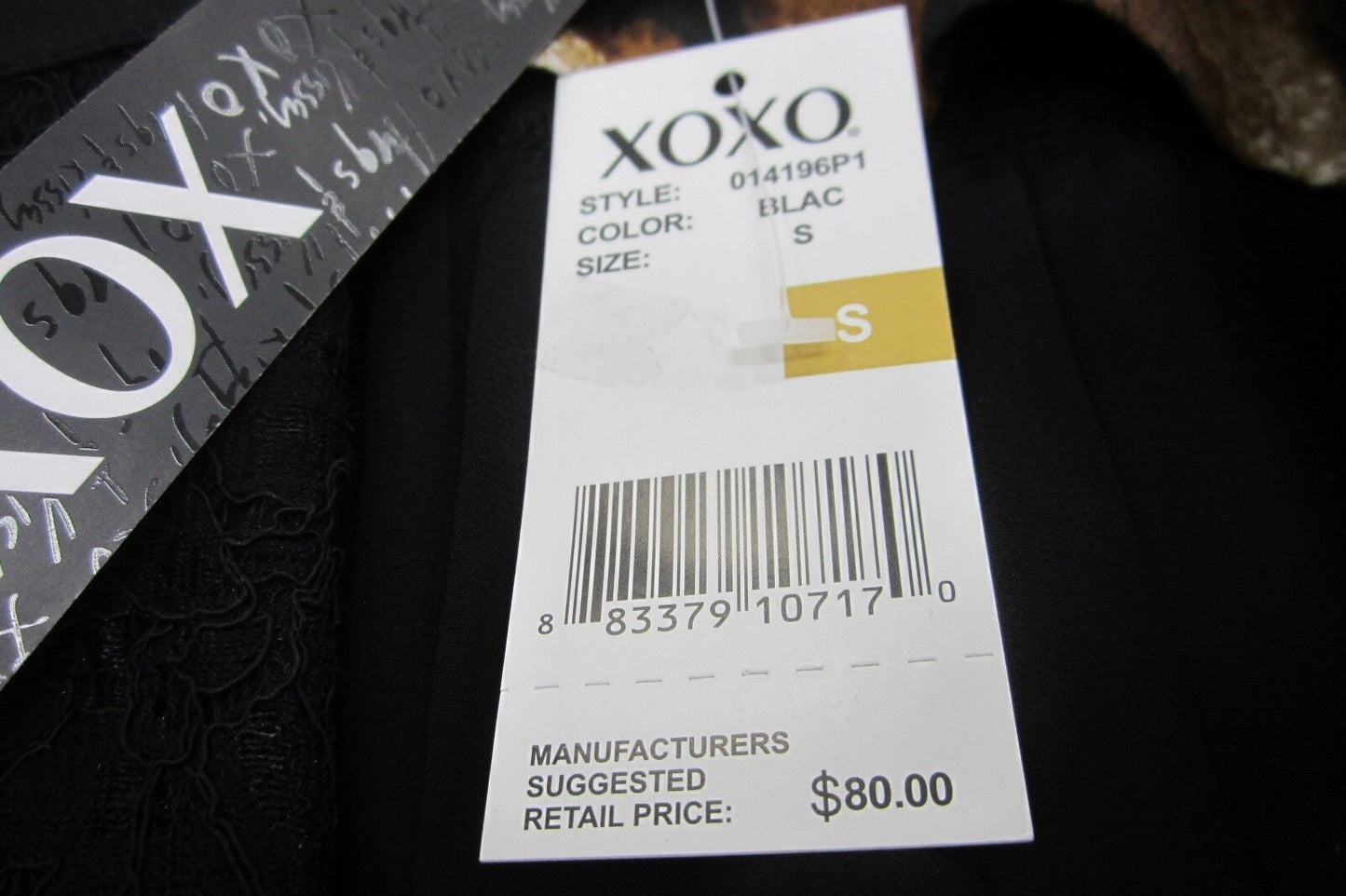 NWT Women's XOXO Black Blazer With Lace back & Arm Cuff Detail Size Small