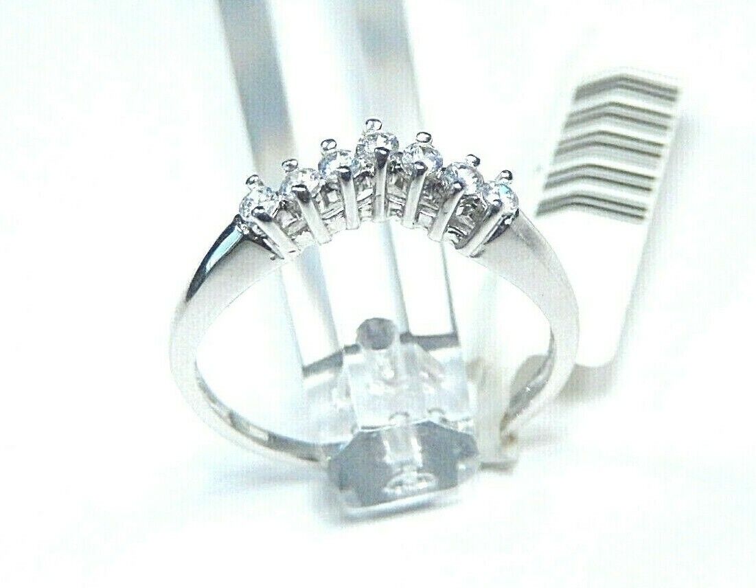 *VINTAGE*  10k White Gold Pointed CZ  Engagement Wedding Ring Size 6.5