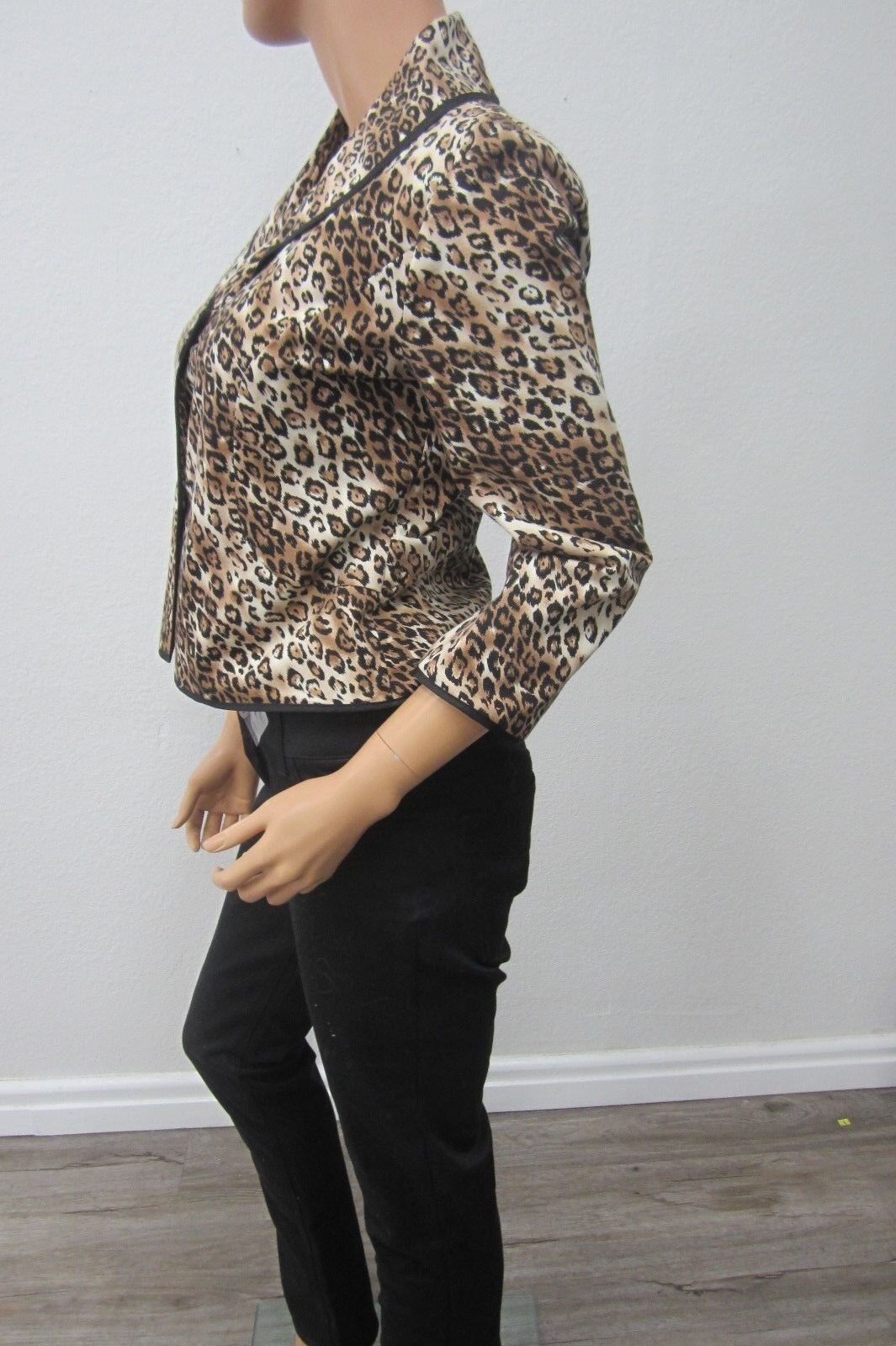 White House | Black Market Leopard Print 3/4 Sleeve Jacket Size S