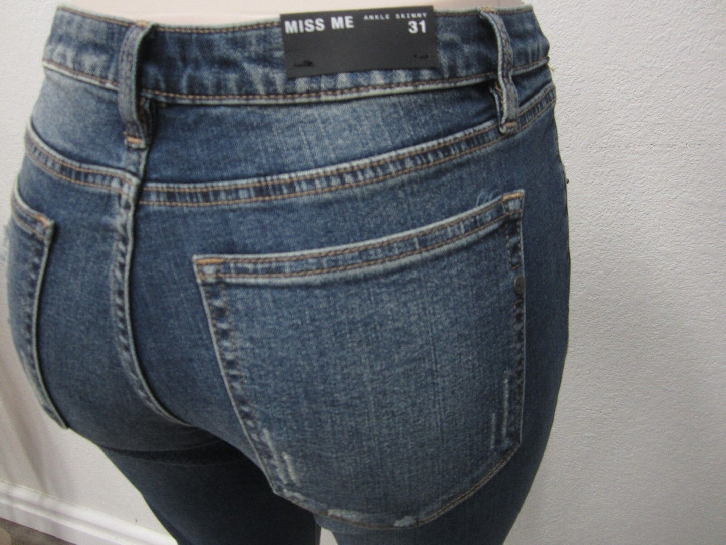 NWT WOMEN'S MISS ME JEANS M2056AK MID RISE ANKLE SKINNY CUT SIZE 31 x 27