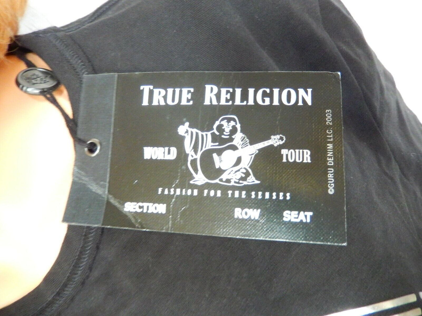 *NWT* $89 True Religion Men's SS Crew Gel Relief, Black Sz M