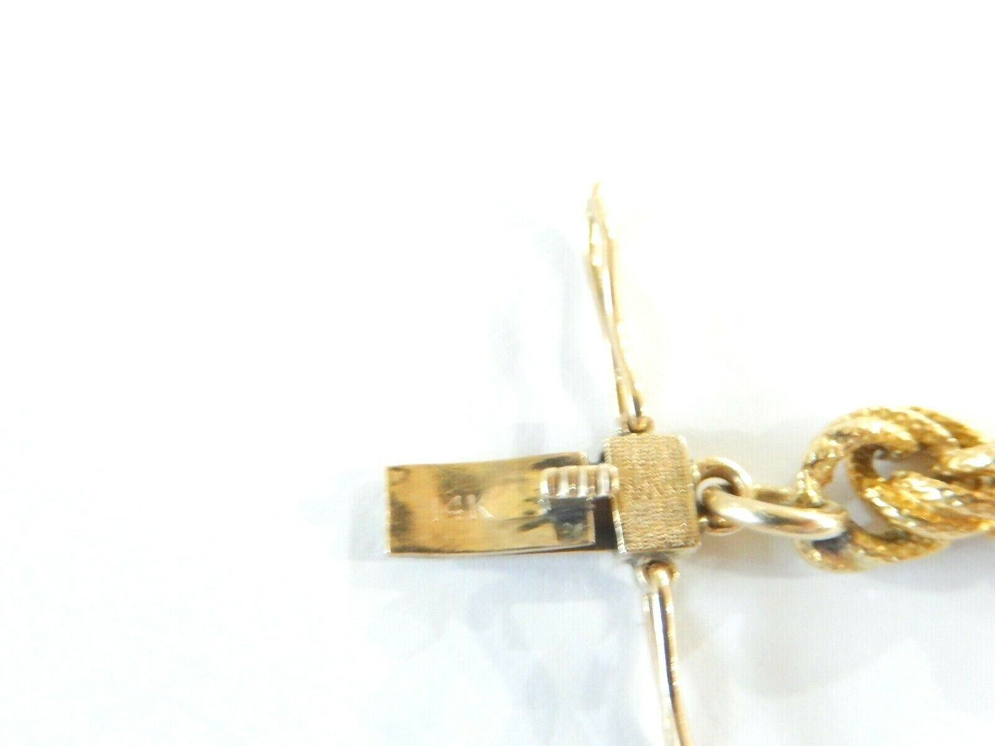 *VINTAGE*  14K YELLOW GOLD  7.25" 6.5mm  Rope Bracelet: 1.8 Grams