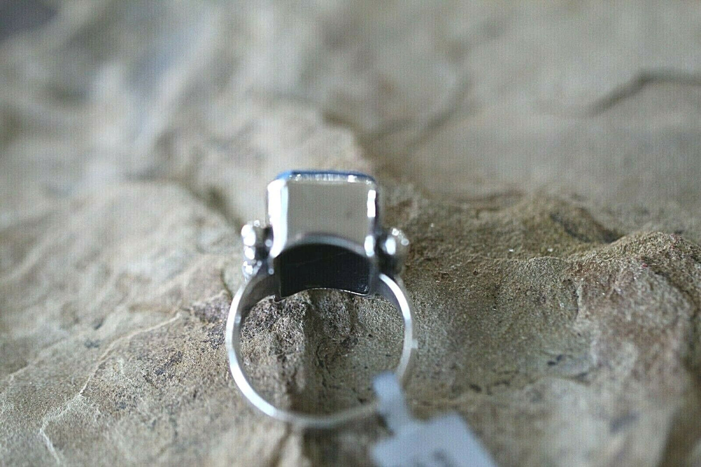 *VINTAGE*  Native Navajo Sterling Silver Blue Denim LAPIS Ring Size 9