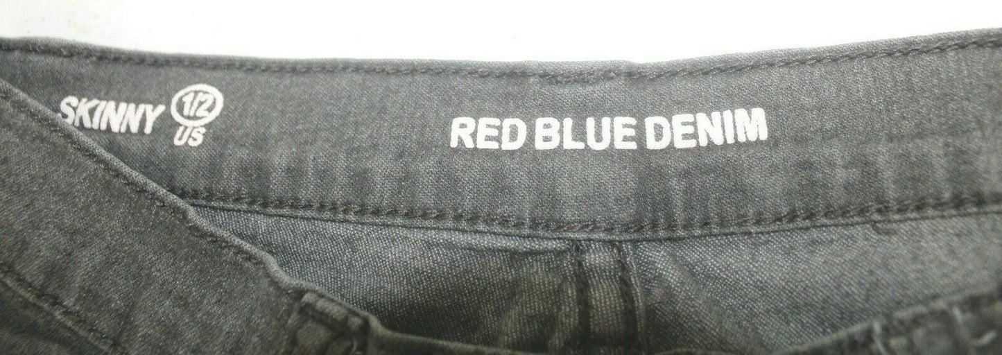 RED BLUE DENIM GRAY COLOR SKINNY JEANS SIZE 1/2  W26 x L29