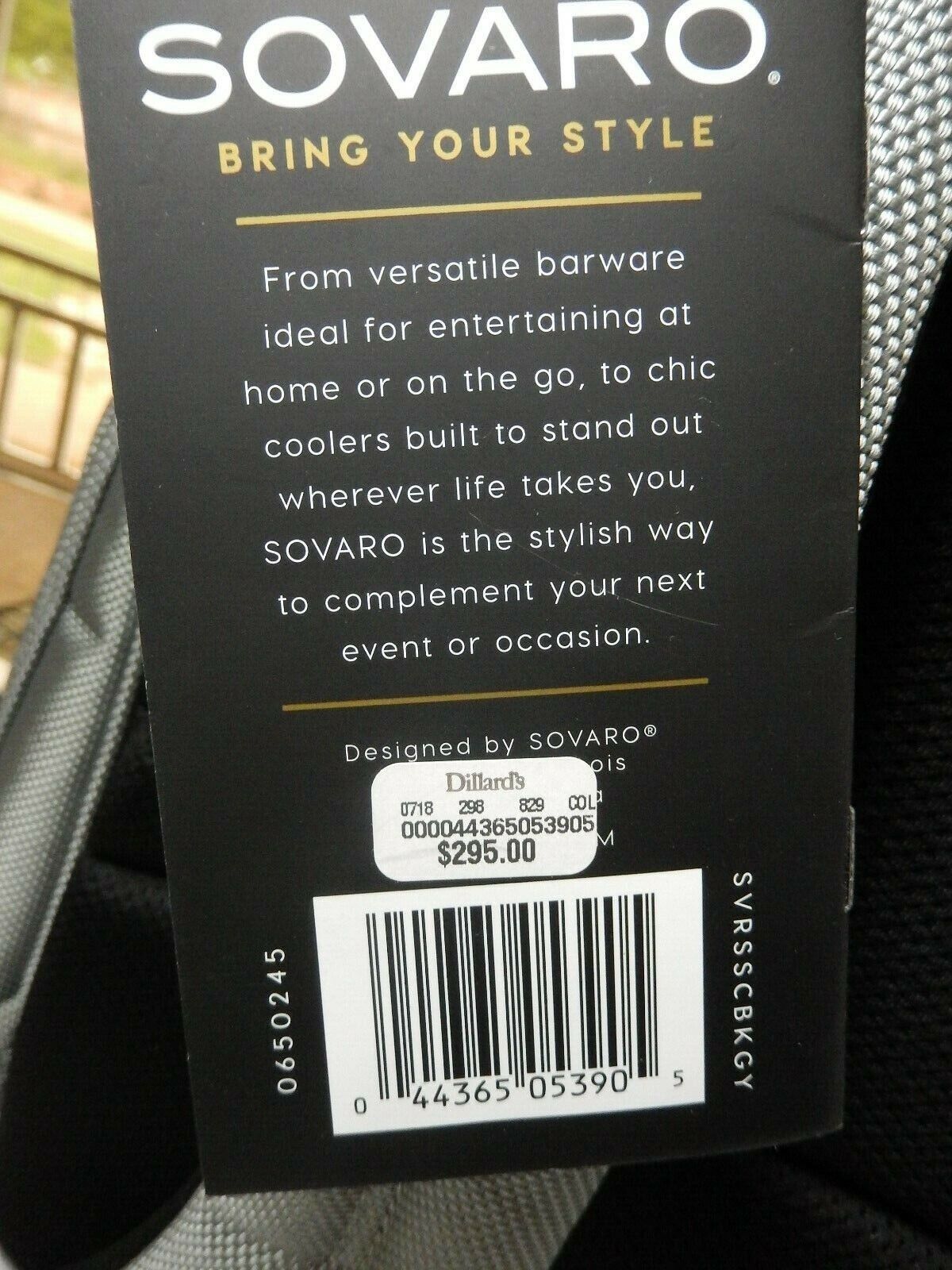 *NWT* Sovaro Luxury Soft Sided Back Pack Cooler 21" Grey/Black 6 Layer Construct