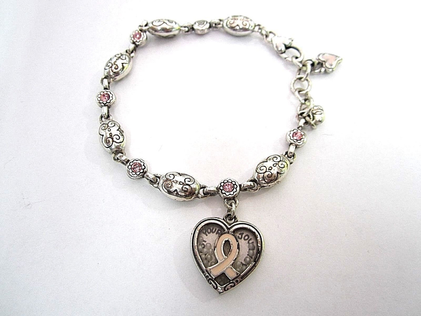 RETIRED Brighton Power of Pink Breast Cancer Awareness Charm Bracelet