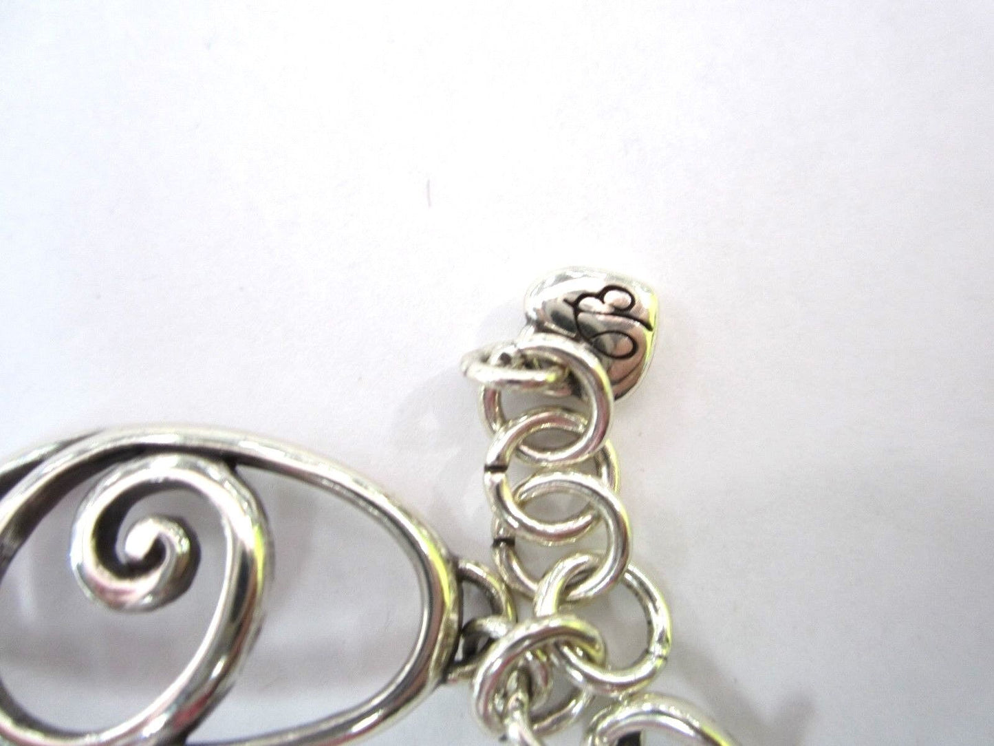 RETIRED Brighton ROCK N SCROLL Bracelet Silver Plated Oval Swirls