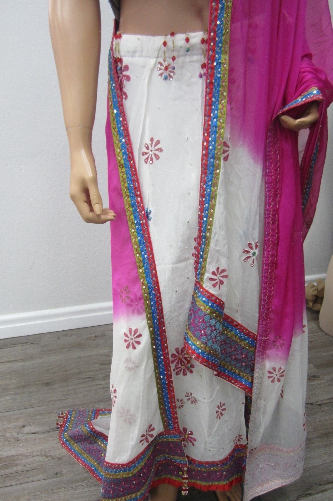 Beautiful Party Evening 3 Pc  Saree Women Fashion Clothing Wrap Sari