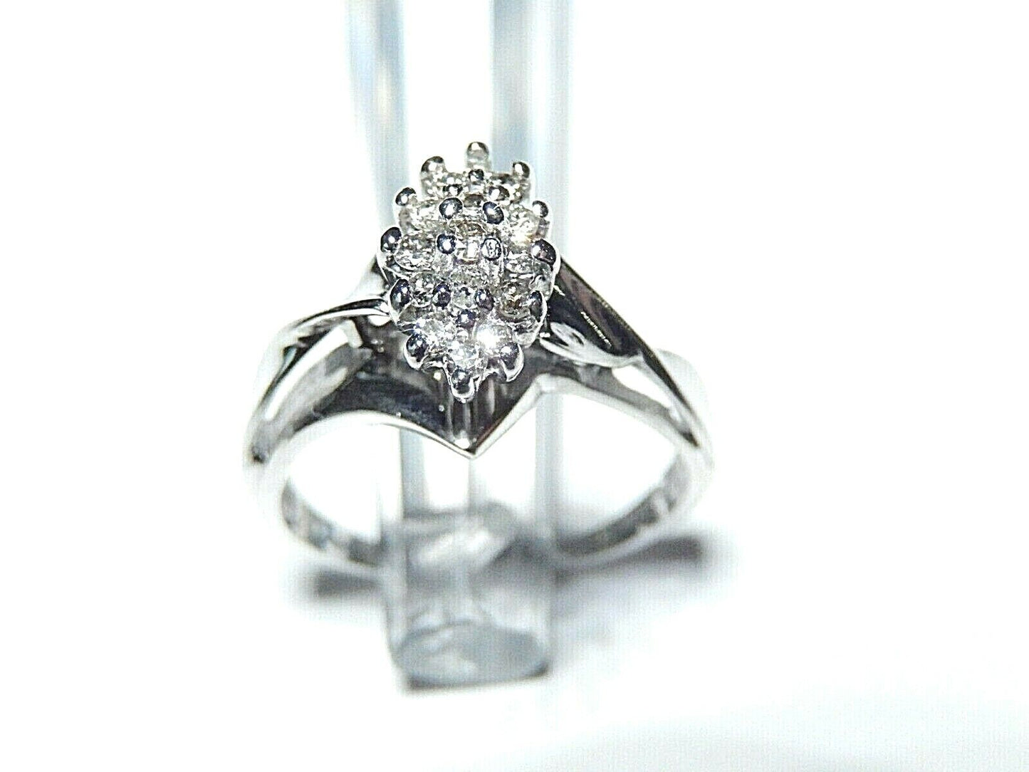 *NEW*  10k White Gold 1/3CT Diamond Ladies Wedding/Anniversary Ring Size 8.25