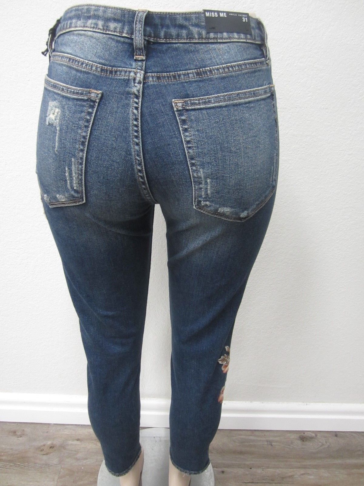NWT WOMEN'S MISS ME JEANS M2056AK MID RISE ANKLE SKINNY CUT SIZE 28 x 27