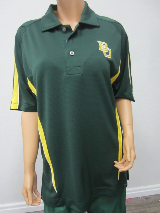 NEW Baylor University NCAA Pro Celebrity Green Polo Unisex Shirt Small