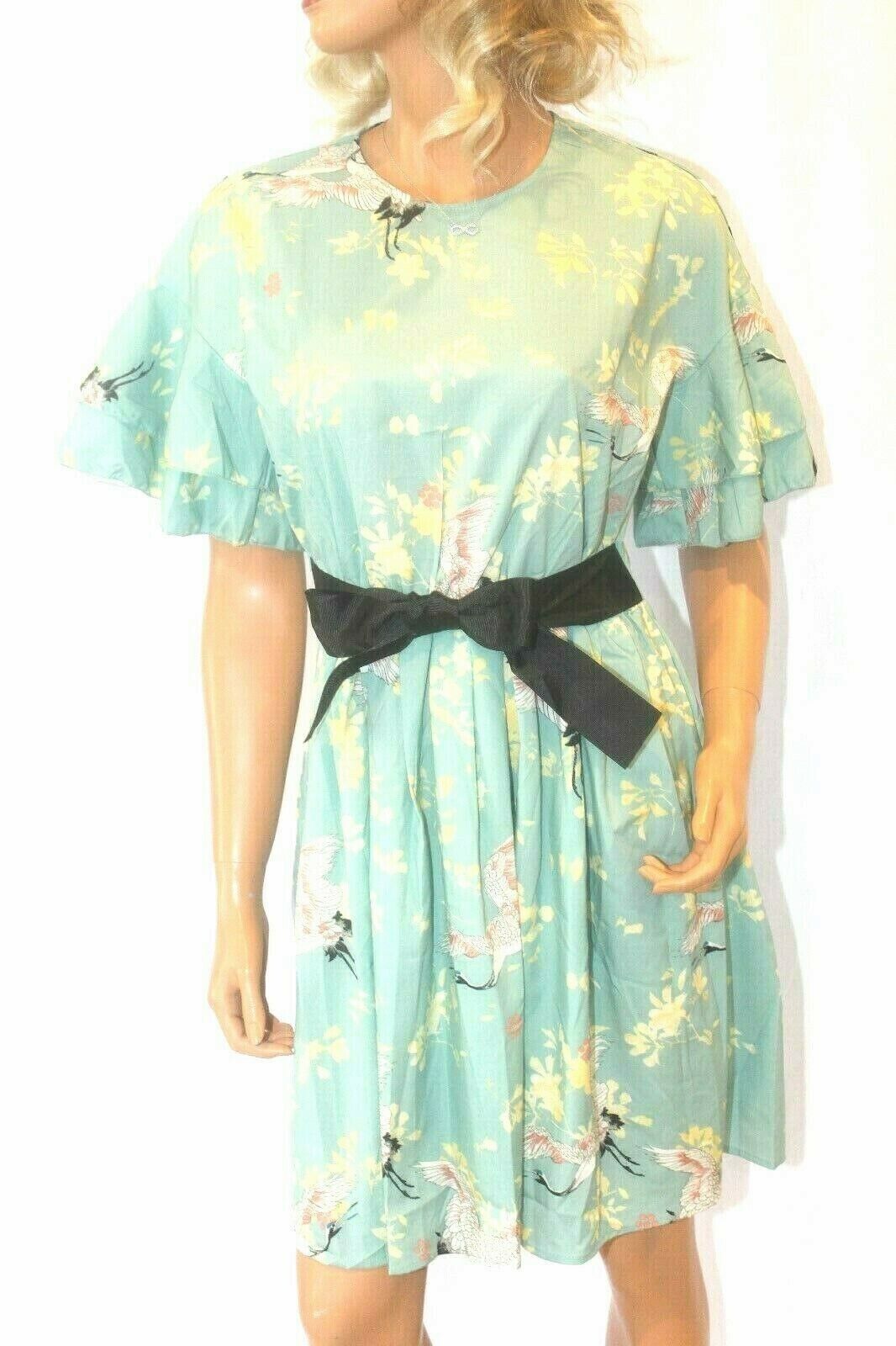 *NWT* YMHY Mint Green Floral with Bird Design Dress Size Large "SUPER CUTE"
