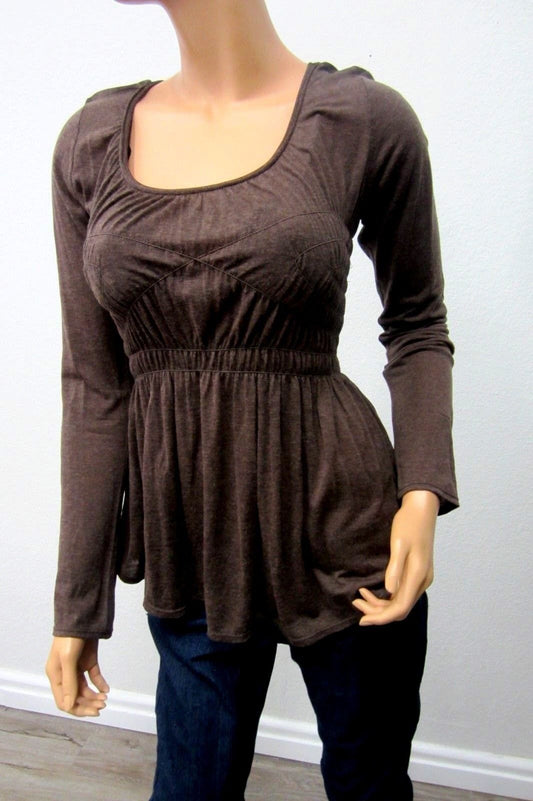 NWT Women's Max Studio Specialty Products  Long Tunic Top Brown Size Medium