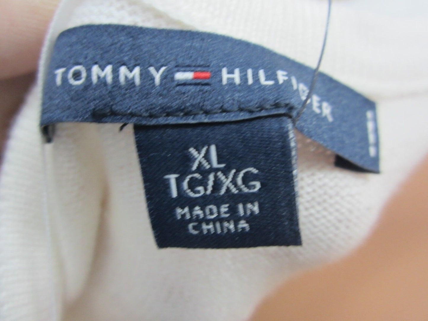 NWT Authentic TOMMY HILFIGER Womens Sweater  Cotton V-Neck 3/4 Sleeve Size XL