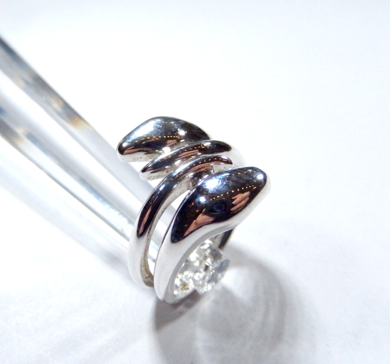 *VINTAGE*  Joseph Esposito Thick  Sterling Silver Two Snake Wrap Ring Size 7