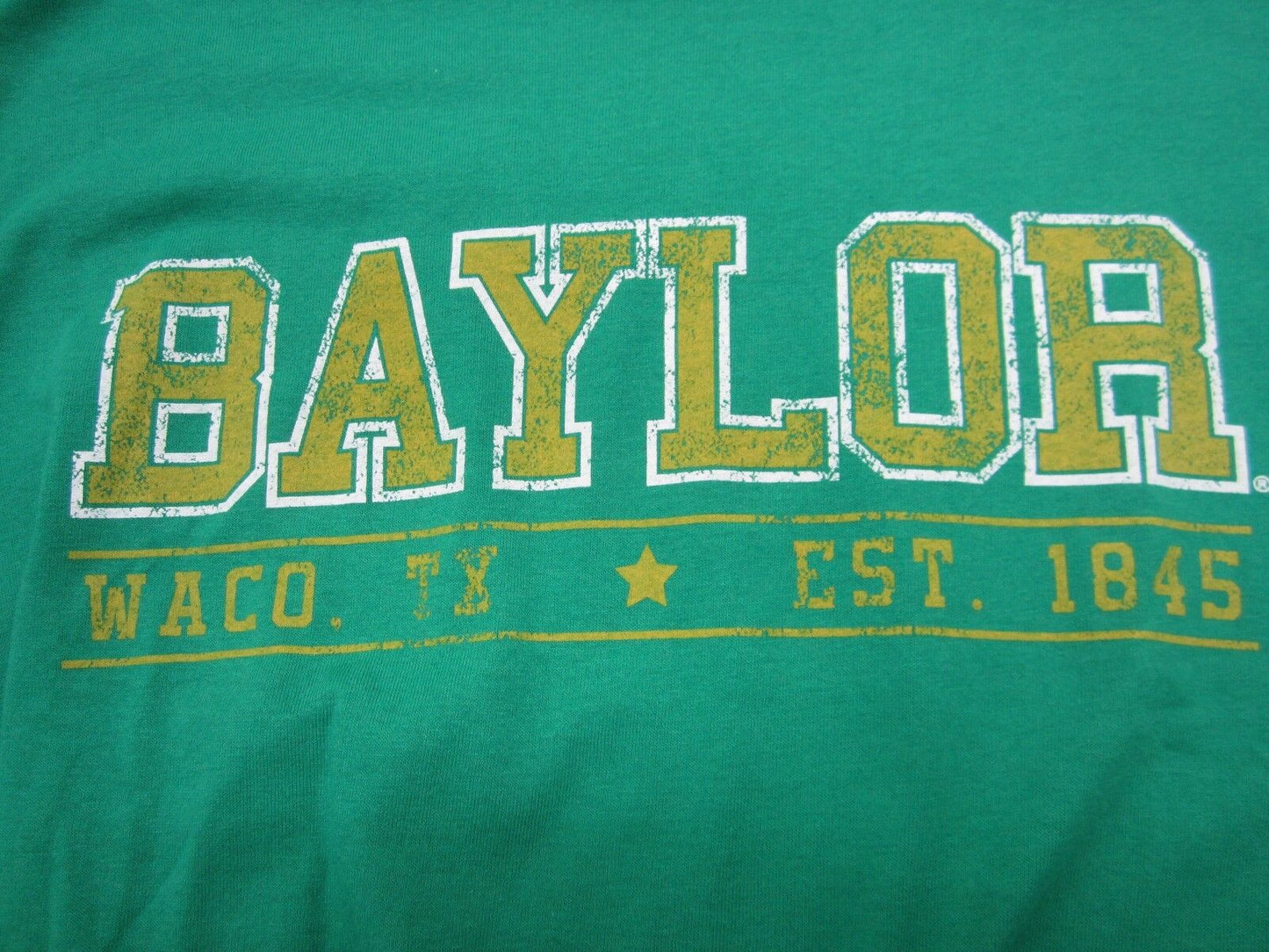 NEW Baylor University Bears Short Sleeve Tee Hanes Heavyweight 50/50 Size L