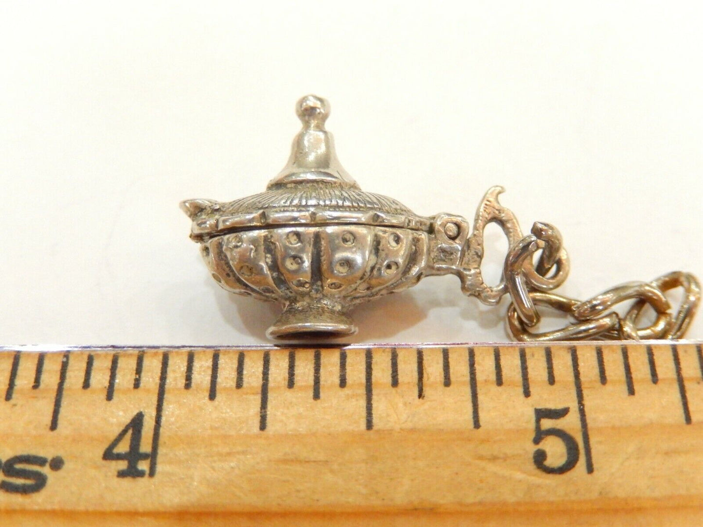 Sterling Silver Alibaba Aladdin Opening Genie Wish Lamp Charm