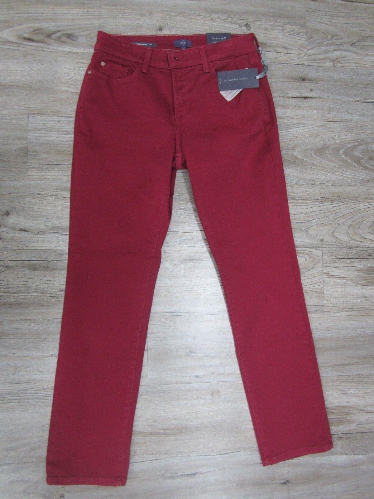 NWT NYDJ Not Your Daughters Jeans Samantha Slim Maroon ponte stretch LEGGINGS 6P