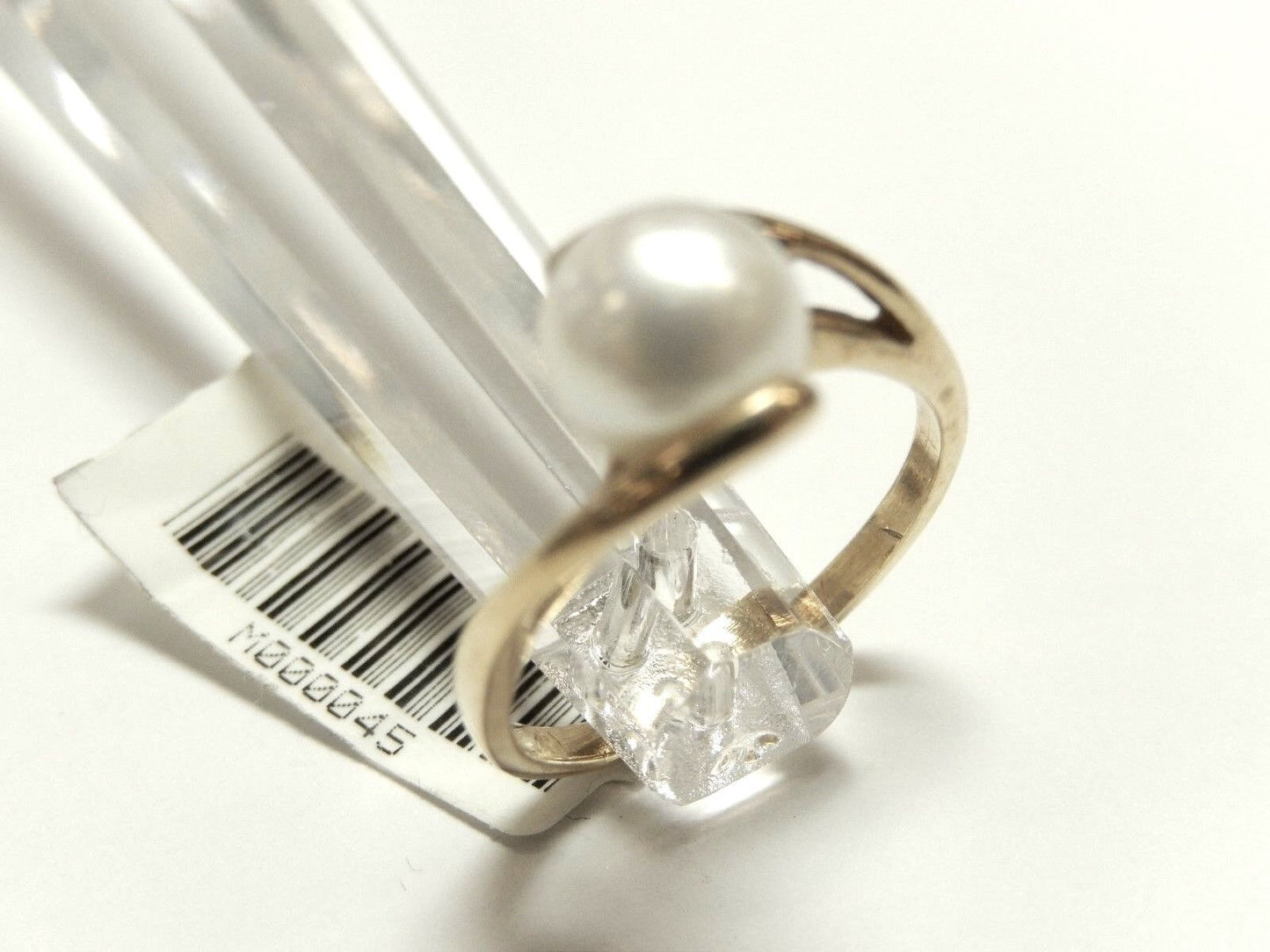 *MINT* Vintage 14k Yellow Gold 7mm AAA Quality Pearl Ball Ring Size 5.5