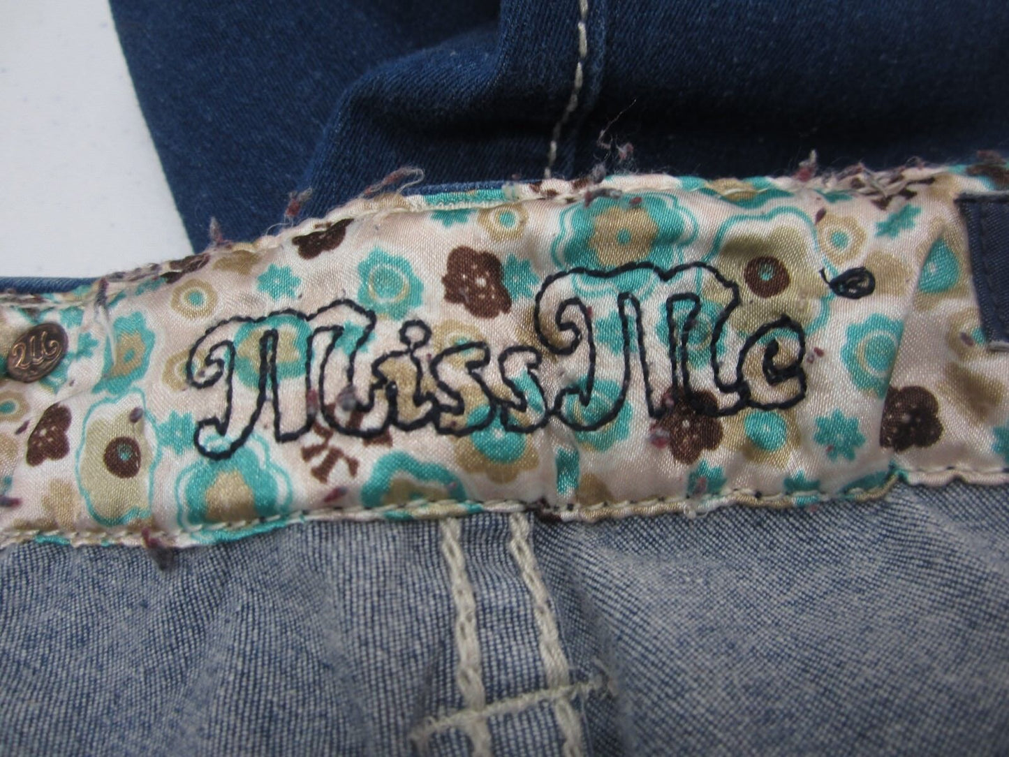 NWOT MISS ME JEANS  Wide Leg Flap Pockets JS4480W5 27 x 27.5