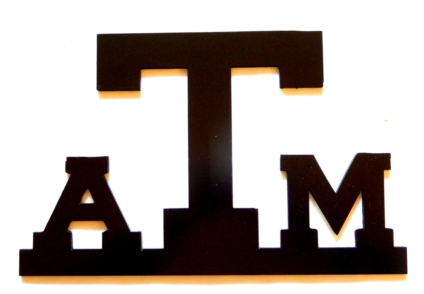 ~NEW~ HEAVY 12ga. 1.8" Thick - "TEXAS A&M " Black Metal Sign - 11" x 7"