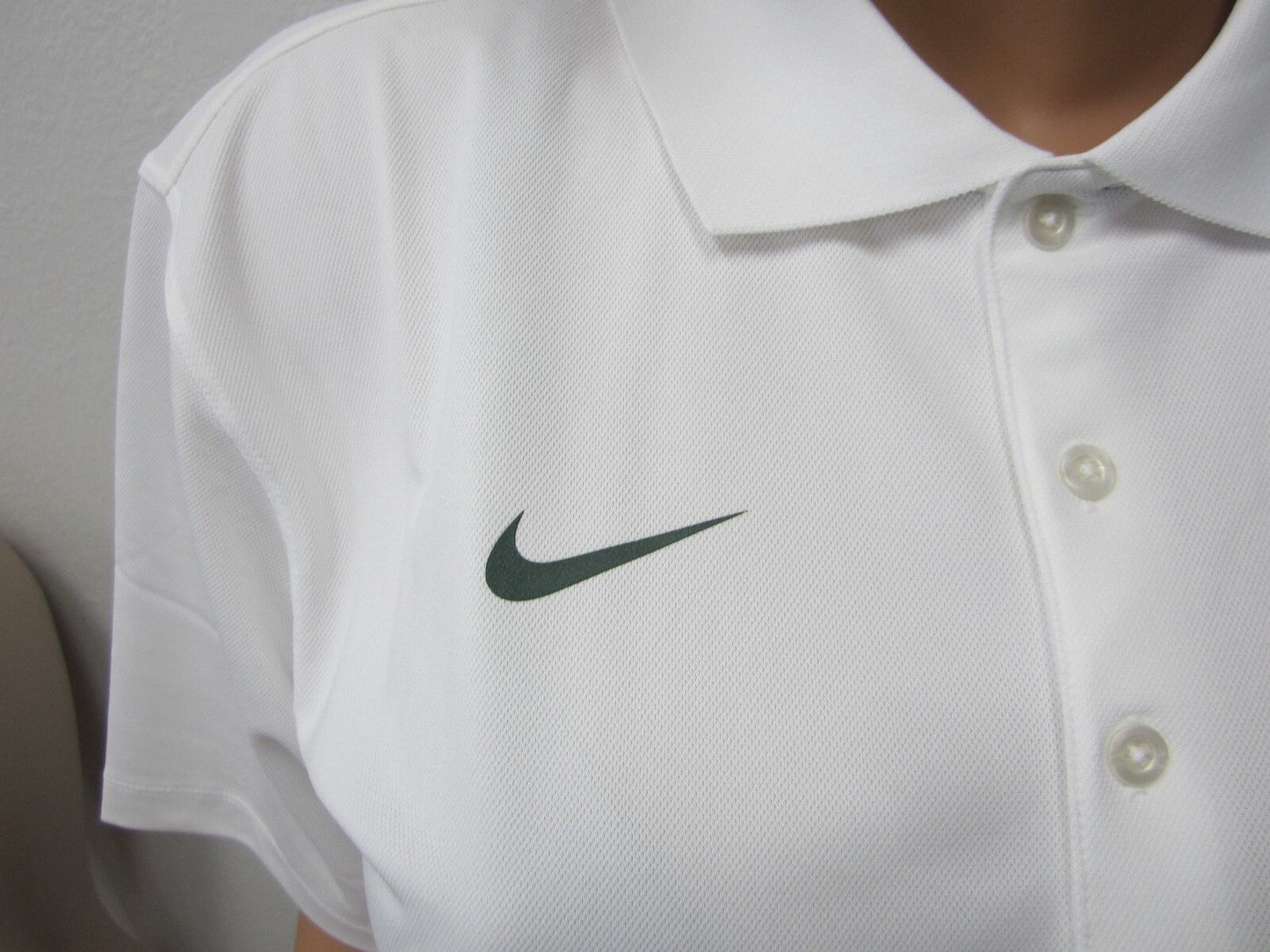 Nike Dri-Fit White Logo Baylor University Polo Unisex Casual Shirt Medium