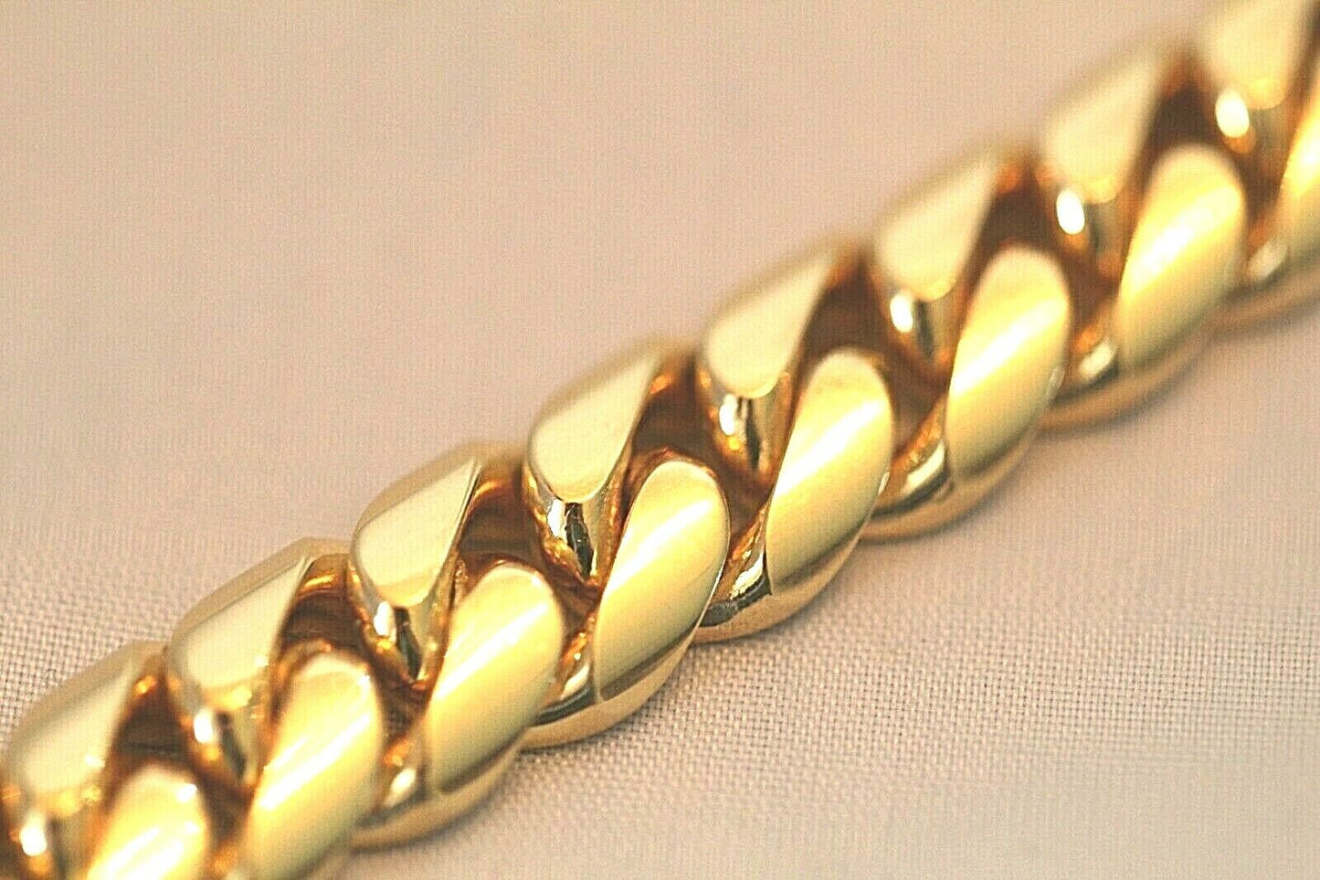 10K Yellow Gold Solid Mens 15mm Miami Cuban Link Bracelet Box Clasp 8.5"-143.3gm