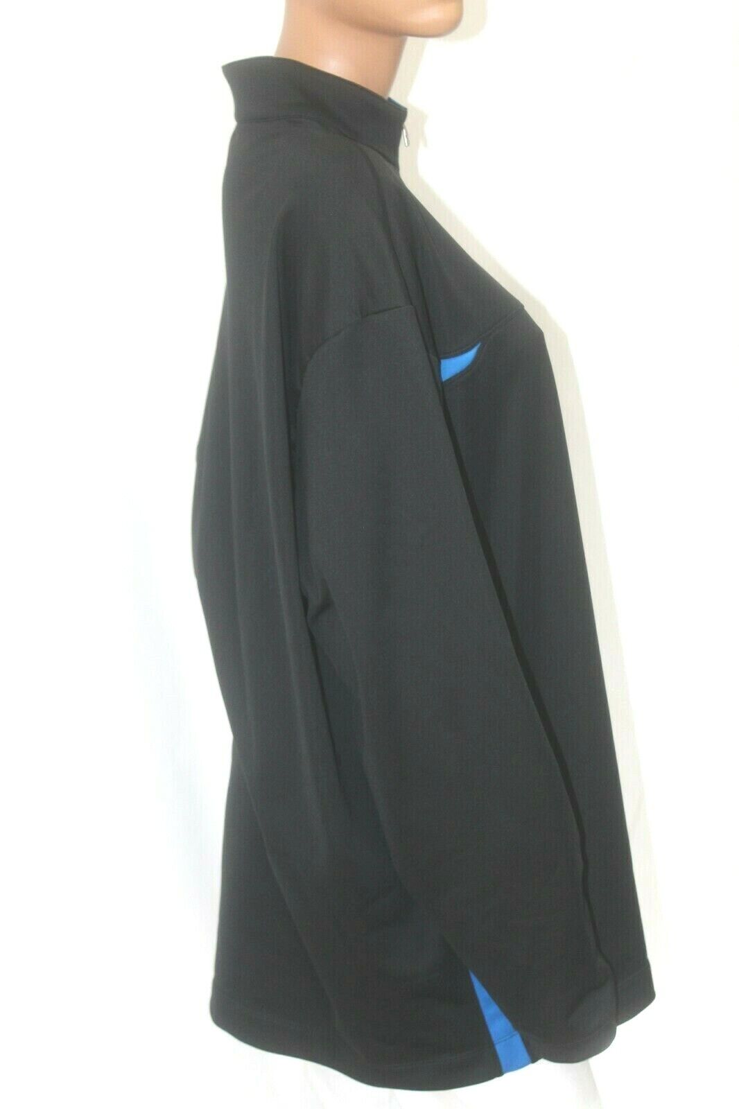 *MINT* NIKE GOLF DRI FIT PULLOVER JACKET 1/4 ZIP BLACK / BLUE SIZE XL